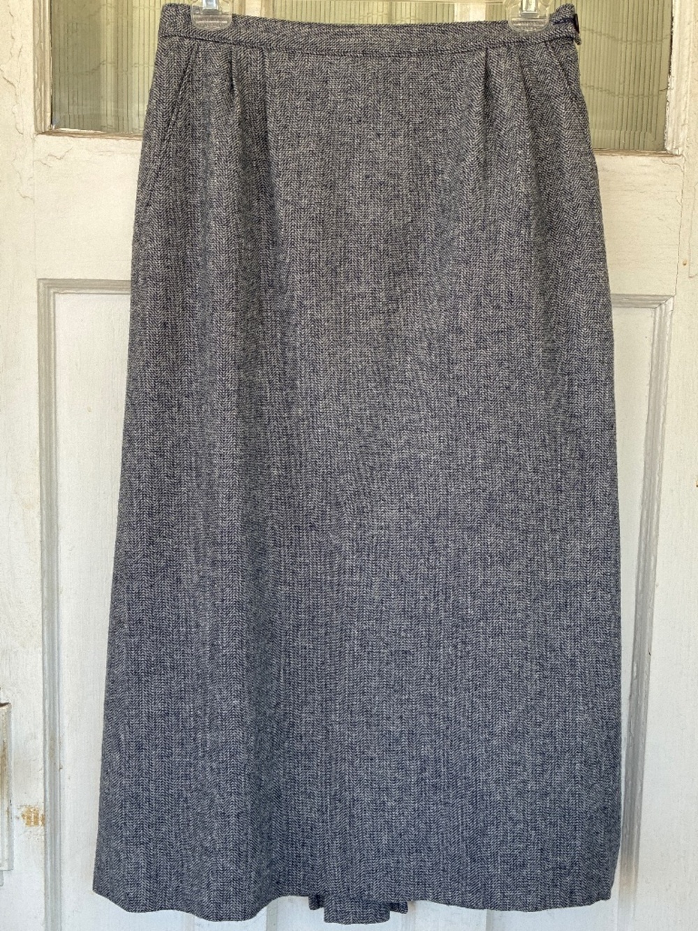Pendleton Blue Tweed Wool Maxi Skirt
